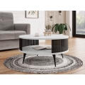 Mesa de centro ROENNI 44x75 cm negro/blanco