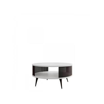 Mesa de centro ROENNI 44x75 cm negro/blanco