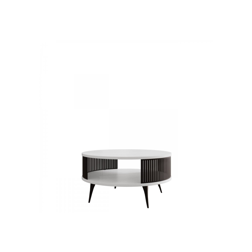 Mesa de centro ROENNI 44x75 cm negro/blanco