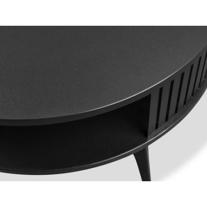Mesa de centro ROENNI 44x75 cm negro/dorado roble