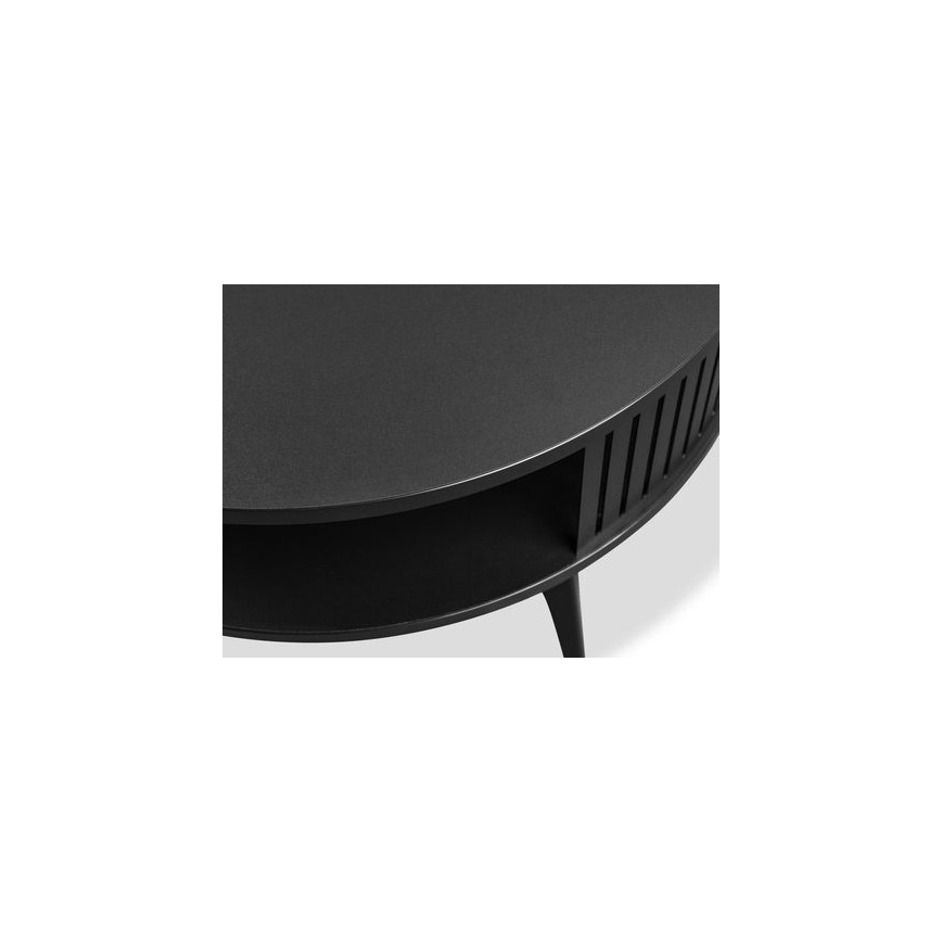 Mesa de centro ROENNI 44x75 cm negro/dorado roble
