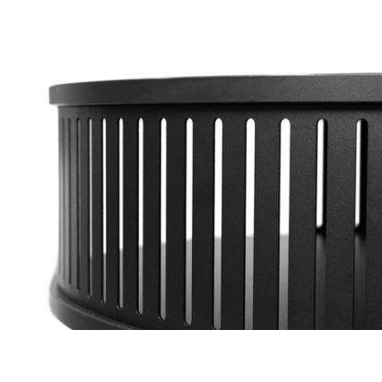 Mesa de centro ROENNI 44x75 cm negro/dorado roble