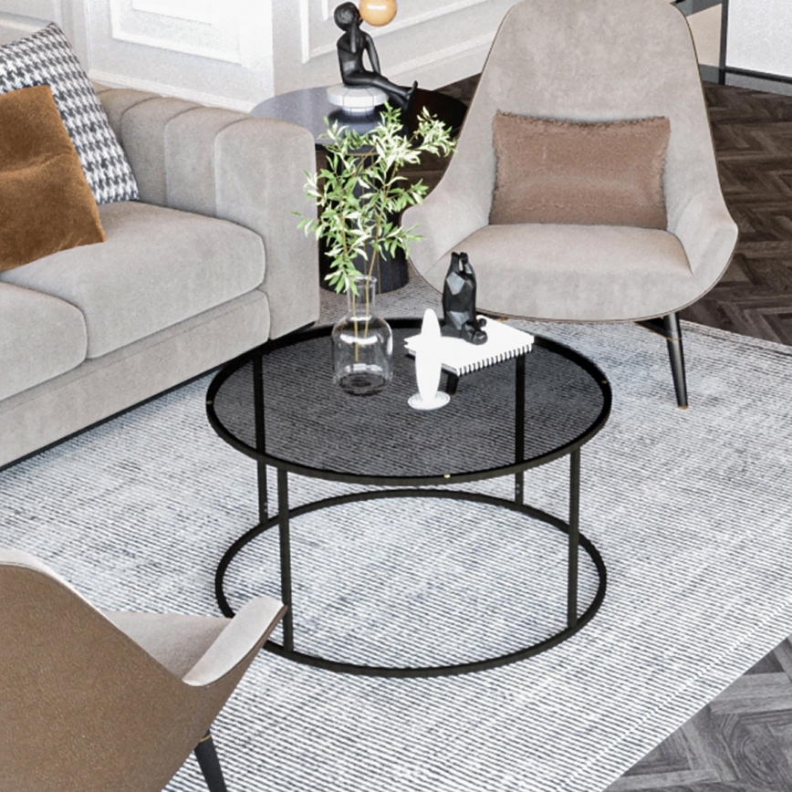 Mesa de centro STARTIS 60x44,8 cm negro