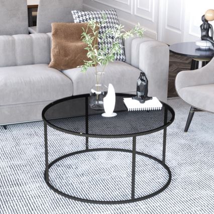 Mesa de centro STARTIS 60x44,8 cm negro