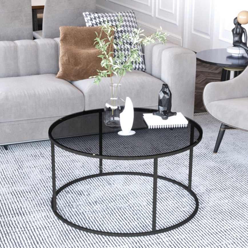 Mesa de centro STARTIS 60x44,8 cm negro