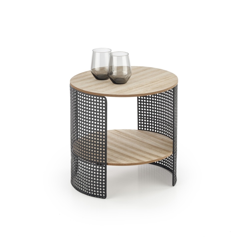 Mesa de centro TRAFICA 41x41 cm negro/beige