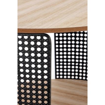 Mesa de centro TRAFICA 41x41 cm negro/beige