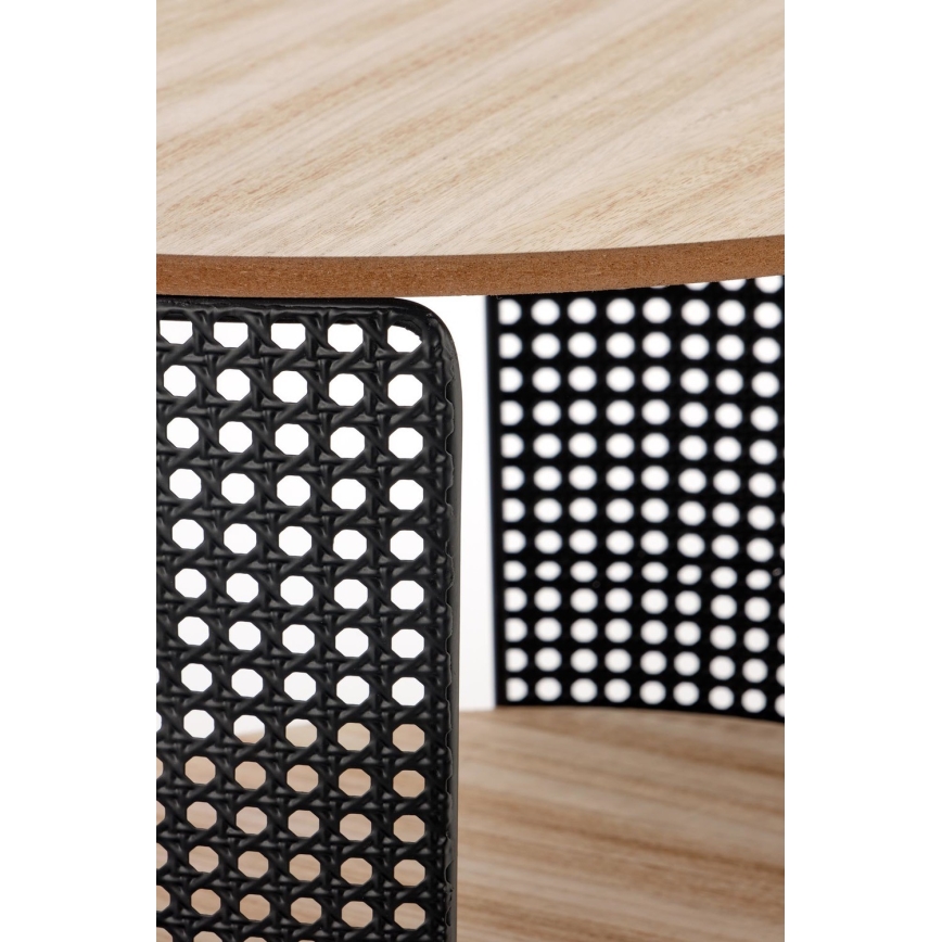 Mesa de centro TRAFICA 41x41 cm negro/beige