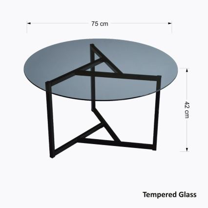 Mesa de centro TRIO 42x75 cm negro