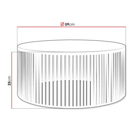 Mesa de centro VELEDE 25x58,5 cm blanco