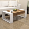Mesa de centro VENUS 37,6x102 cm marrón/blanco