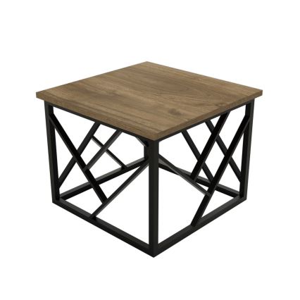 Mesa de centro WODA 42x53 cm marrón/negro