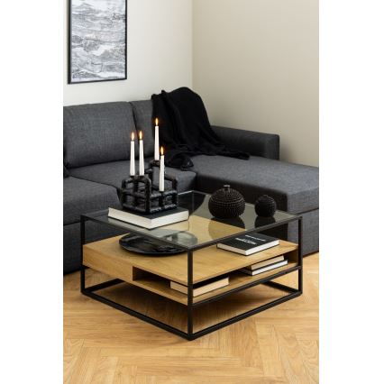 Mesa de centro ZEIN roble/negro