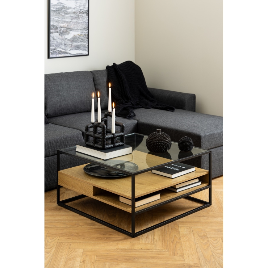 Mesa de centro ZEIN roble/negro