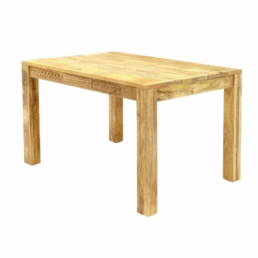 Mesa de comedor MANU 120x90 cm madera maciza/árbol de mango