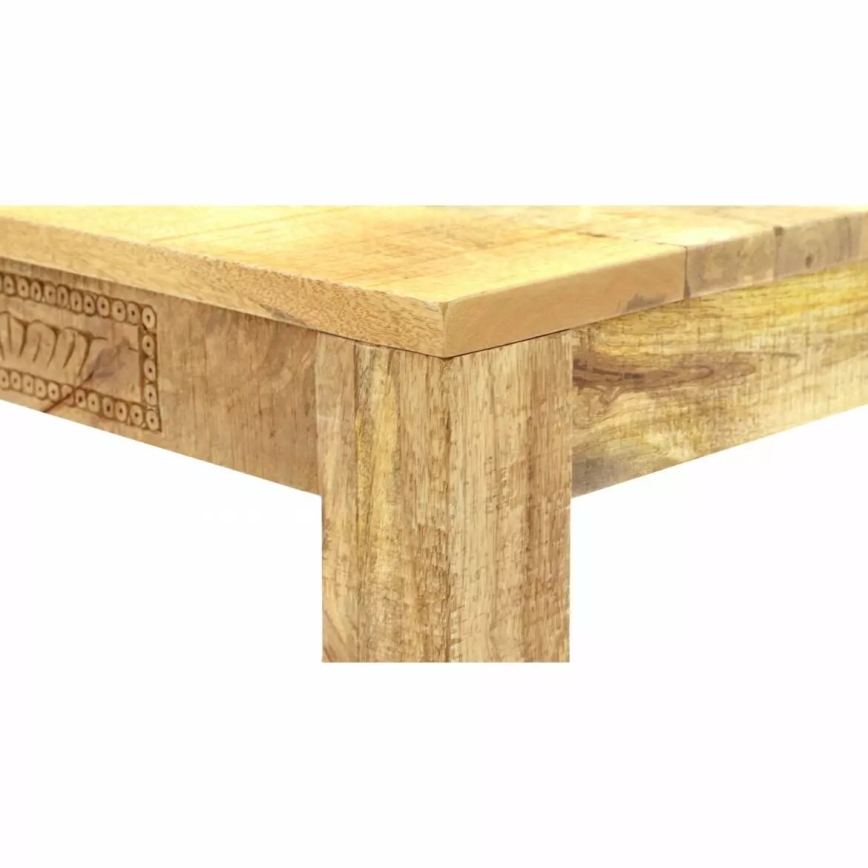 Mesa de comedor MANU 120x90 cm madera maciza/árbol de mango
