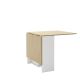 Mesa de comedor plegable 75x140 cm marrón/blanco