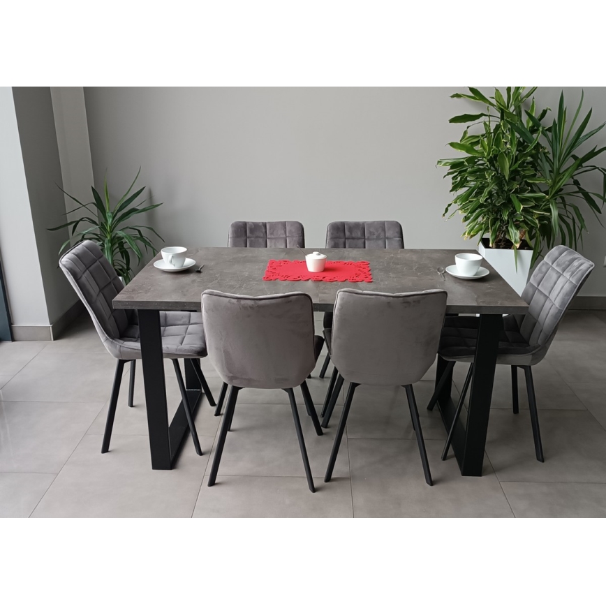 Mesa de comedor plegable COLIN gris