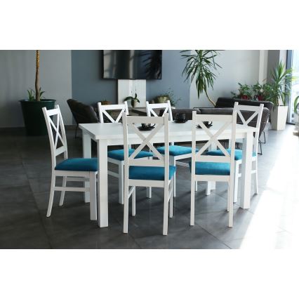 Mesa de comedor plegable LIAM blanco