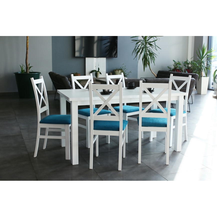 Mesa de comedor plegable LIAM blanco