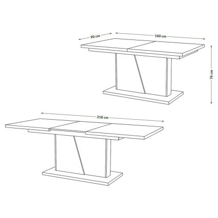 Mesa de comedor plegable NINO blanco