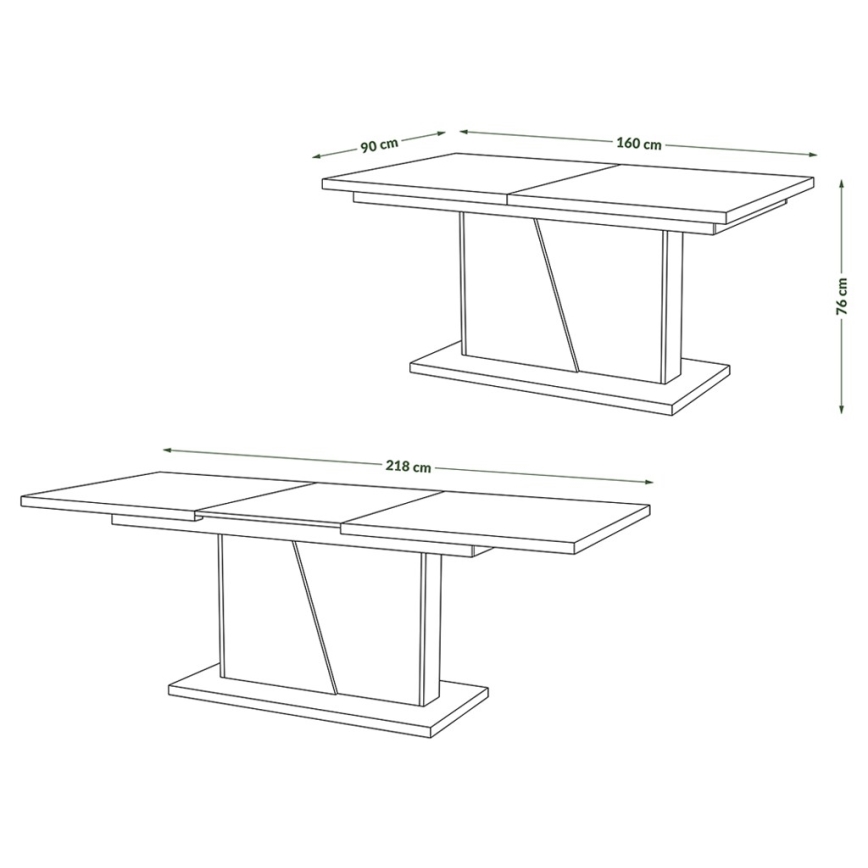 Mesa de comedor plegable NINO blanco