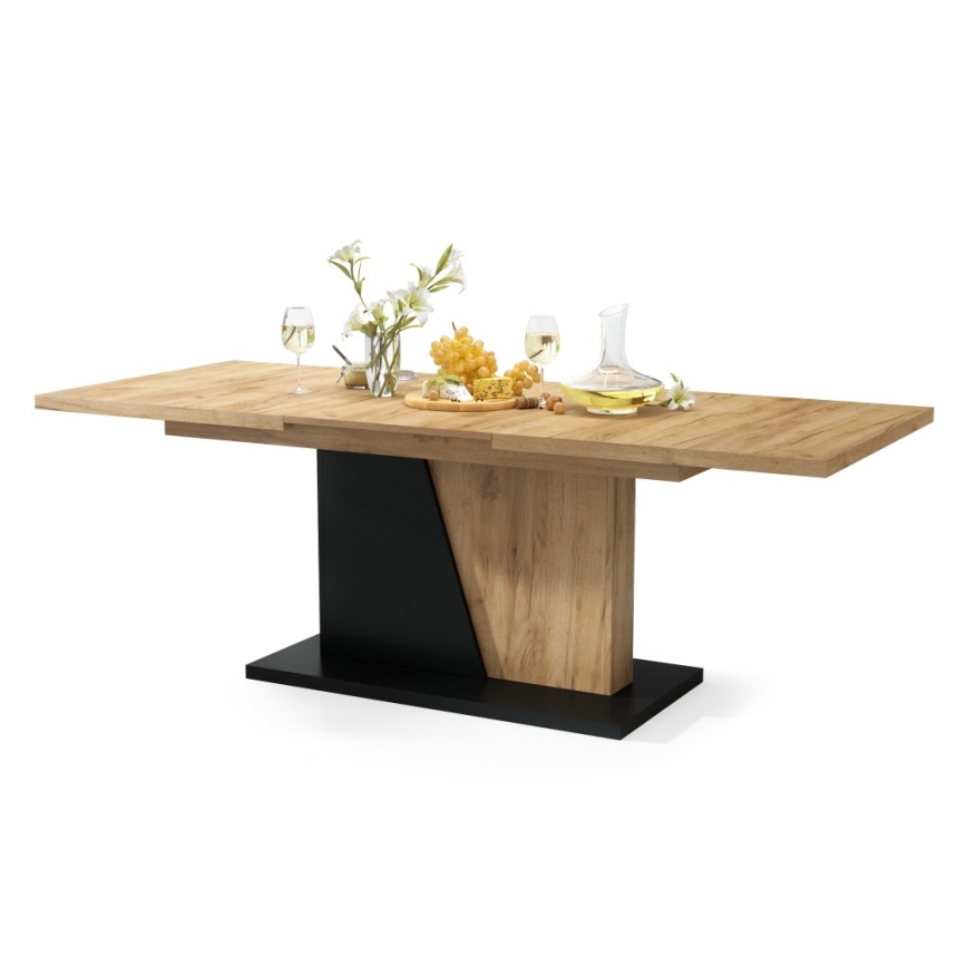 Mesa de comedor plegable NINO roble/negro