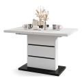 Mesa de comedor plegable PAOLO blanco/negro