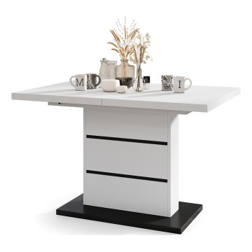 Mesa de comedor plegable PAOLO blanco/negro