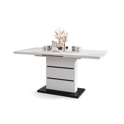 Mesa de comedor plegable PAOLO blanco/negro