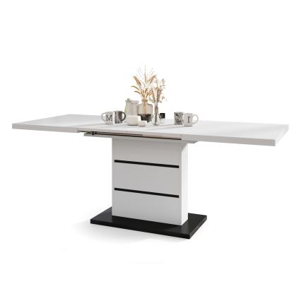 Mesa de comedor plegable PAOLO blanco/negro