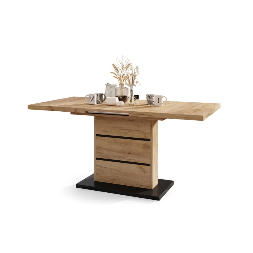 Mesa de comedor plegable PAOLO roble/negro