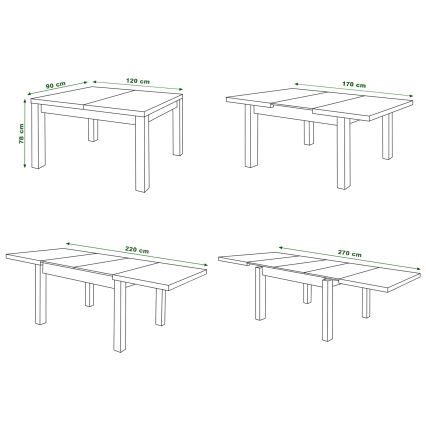 Mesa de comedor plegable RALF blanco