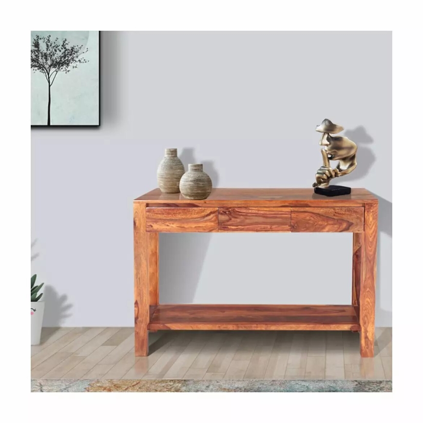 Mesa de consola GANI 76x130 cm madera maciza/palisandro