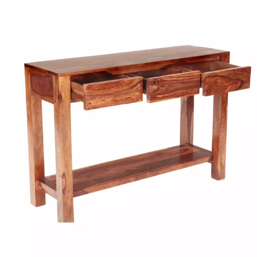 Mesa de consola GANI 76x130 cm madera maciza/palisandro