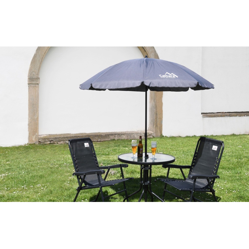 Mesa de jardín diámetro 70 cm negro