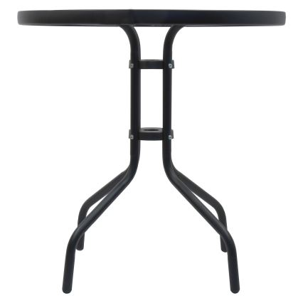 Mesa de jardín diámetro 70 cm negro