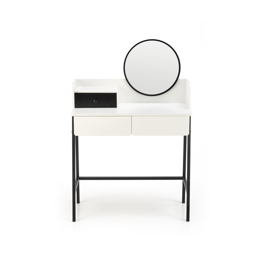 Mesa de tocador AGNES 120x80 cm blanco/negro