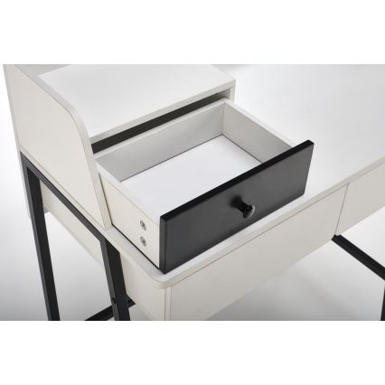Mesa de tocador AGNES 120x80 cm blanco/negro