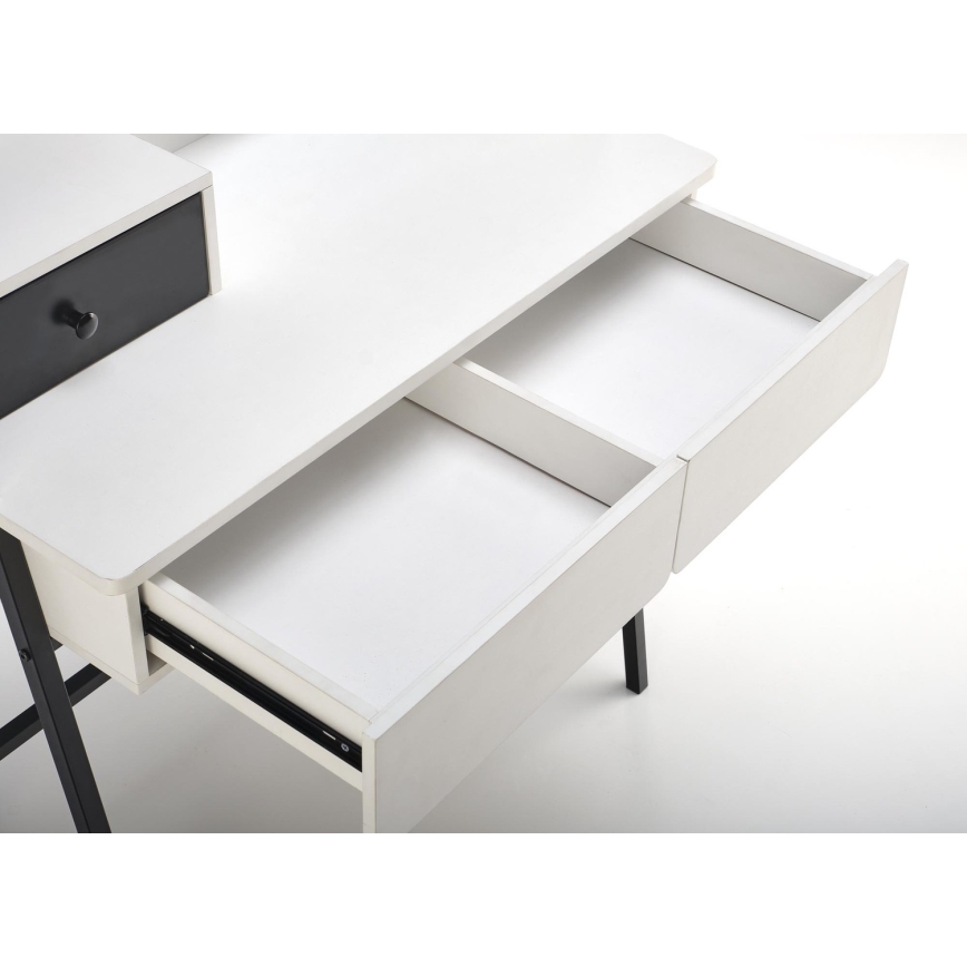 Mesa de tocador AGNES 120x80 cm blanco/negro