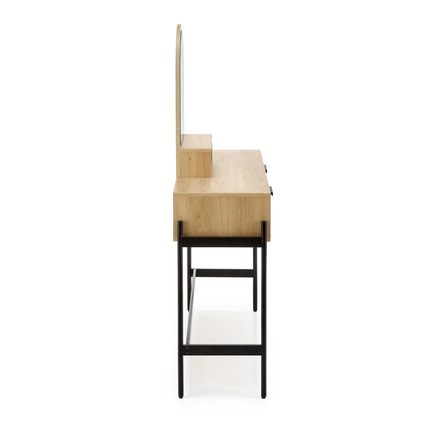 Mesa de tocador CARMEN 136x104 cm beige/negro