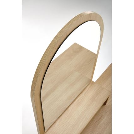 Mesa de tocador CARMEN 136x104 cm beige/negro