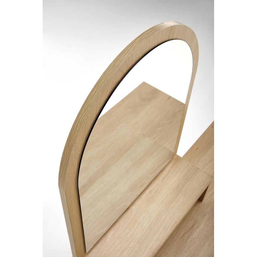 Mesa de tocador CARMEN 136x104 cm beige/negro