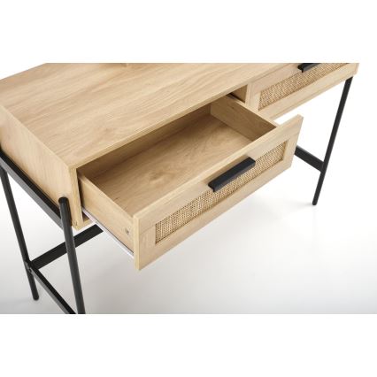 Mesa de tocador CARMEN 136x104 cm beige/negro