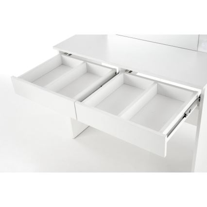 Mesa de tocador con iluminación LED HOLLYWOOD 140x94 cm blanco