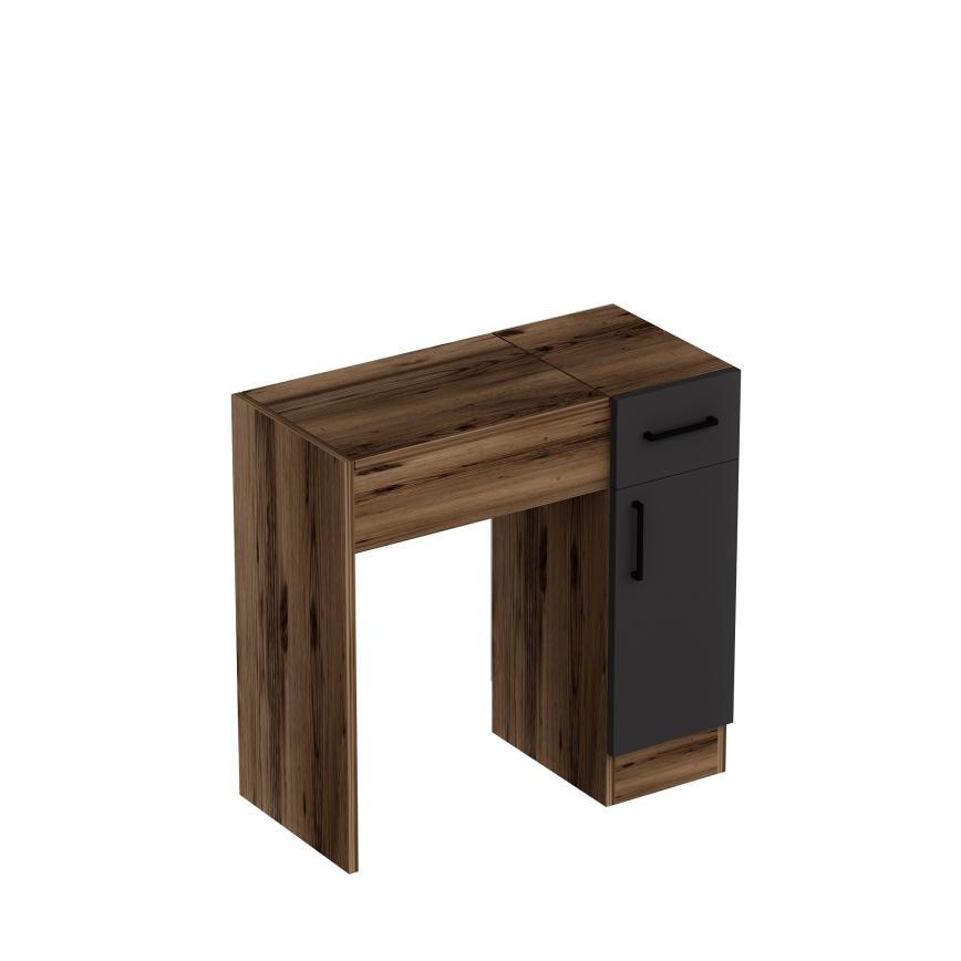 Mesa de tocador INCI 108,8x77 cm nogal/negro