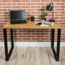 Mesa de trabajo BLAT 120x60 cm negro/marrón