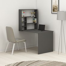 Mesa de trabajo con estante SEDIR 154,2x90 cm antracita