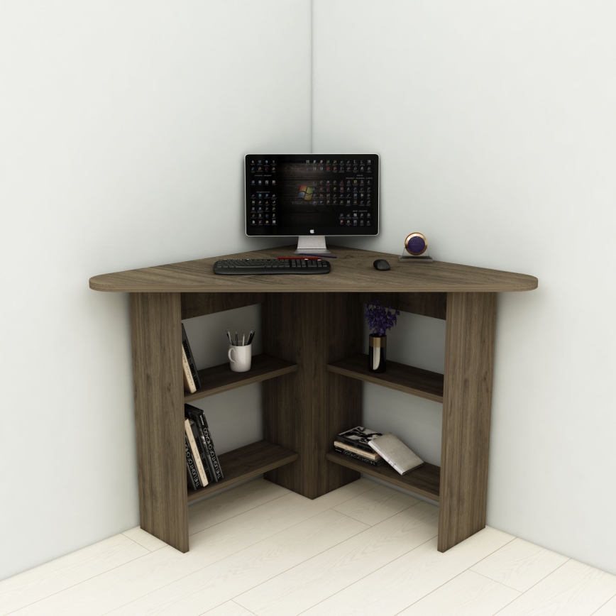 Mesa de trabajo CORNER 73,8x80 cm marrón