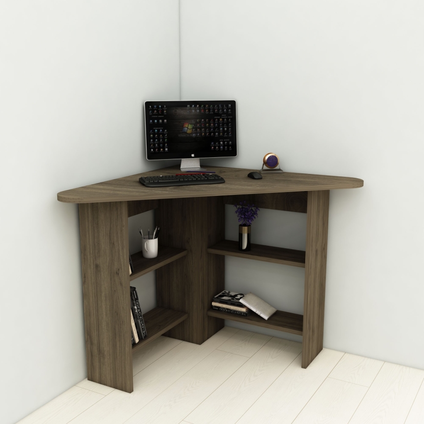 Mesa de trabajo CORNER 73,8x80 cm marrón